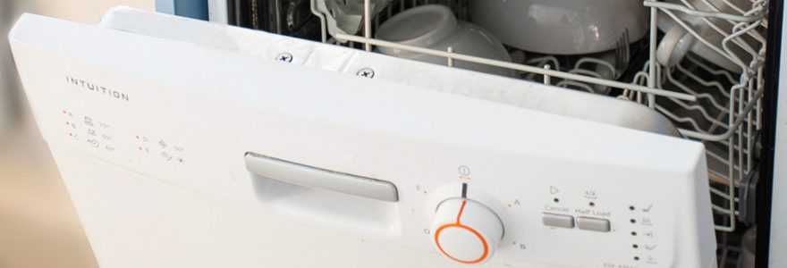 Freestanding dishwasher open