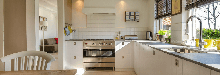 Modern kitchen with new oven in it