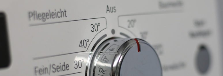 close up of a washing machine