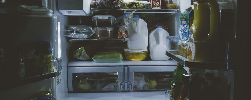 fridge door wide open