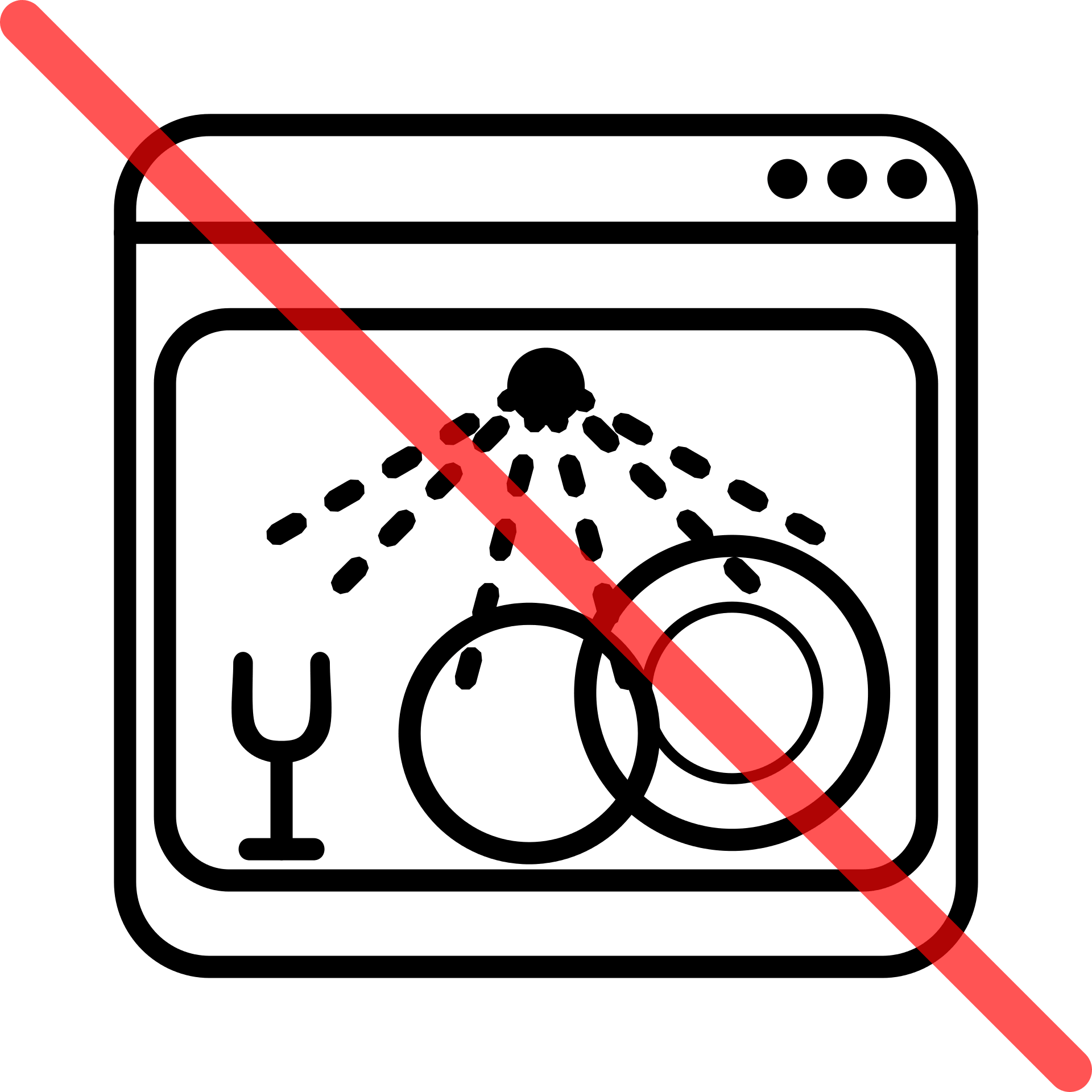broken dishwasher icon