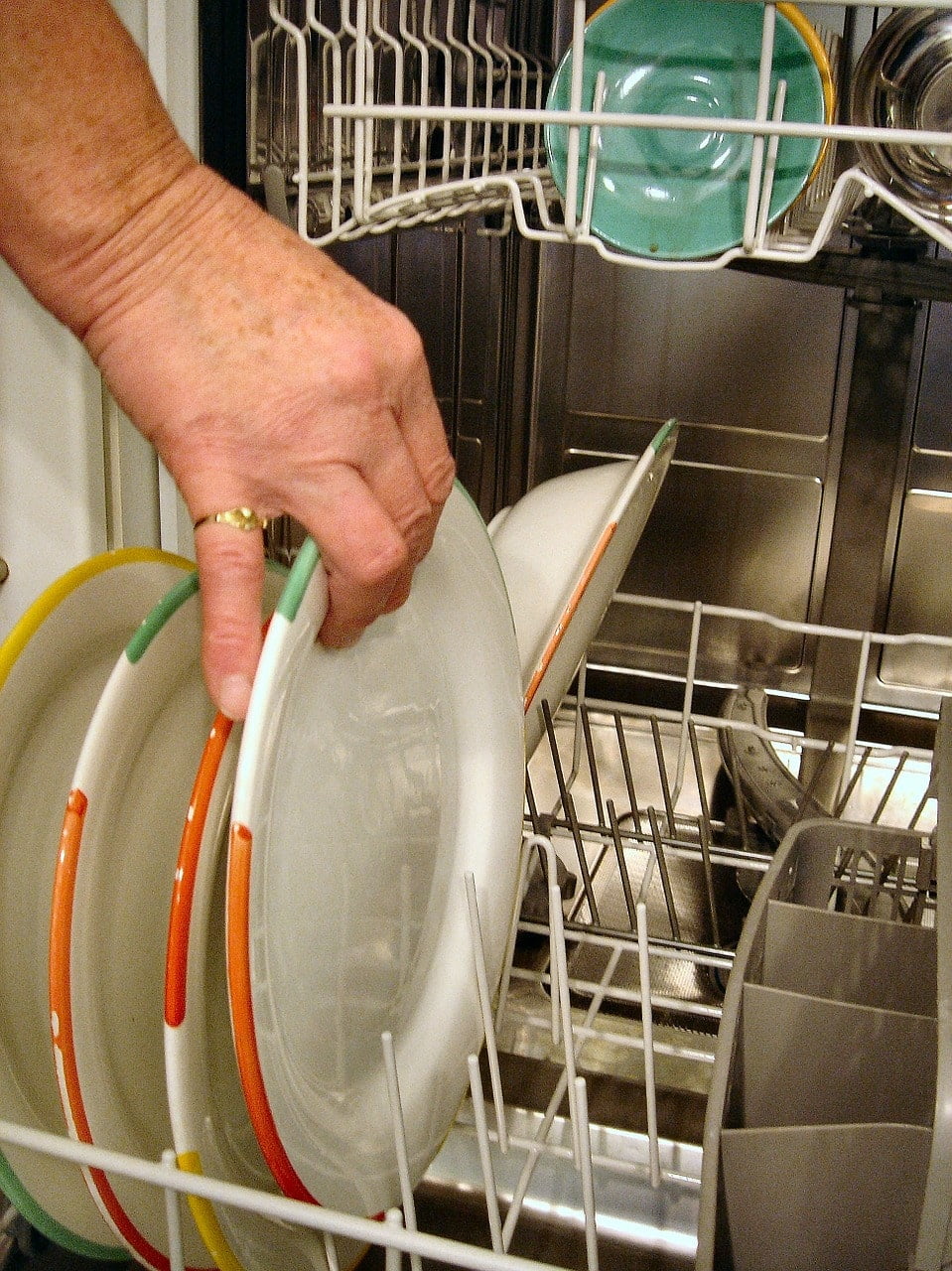loading a dishwasher