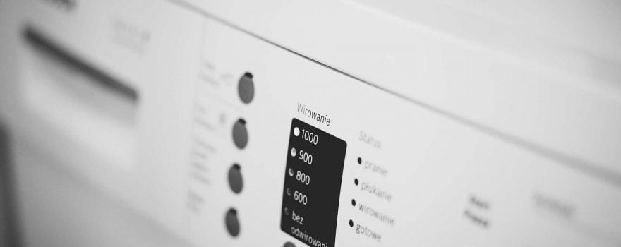 washing machine settings close up