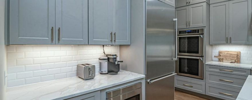 Fridge Freezer and other appliances in kitchen
