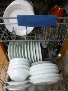 loaded bosch dishwasher